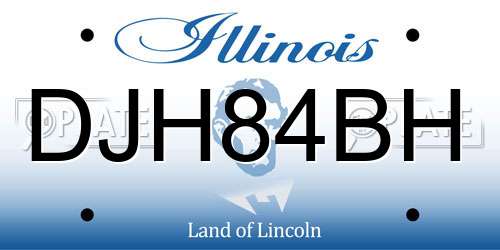 DJH84BH Illinois License Plate