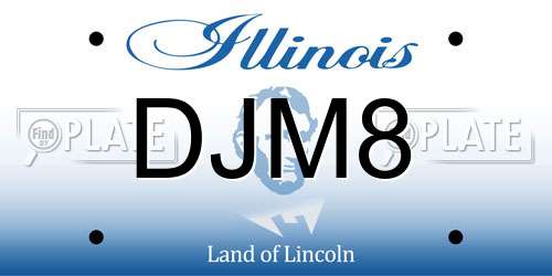 DJM8 Illinois License Plate