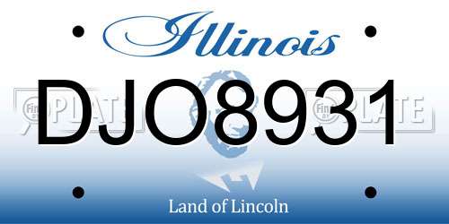 DJO8931 Illinois License Plate