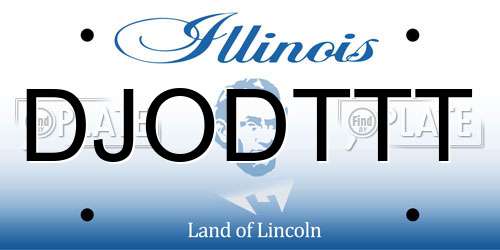 DJODTTT Illinois License Plate