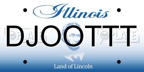 DJOOTTT Illinois License Plate