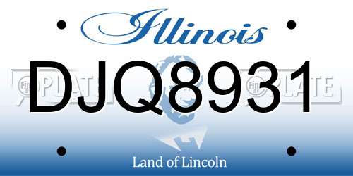DJQ8931 Illinois License Plate