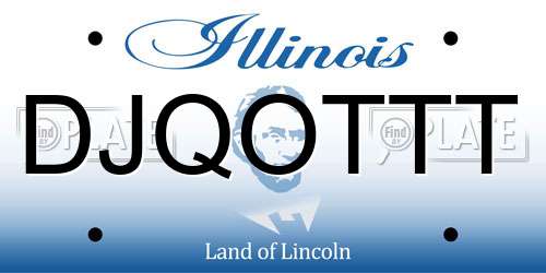 DJQOTTT Illinois License Plate