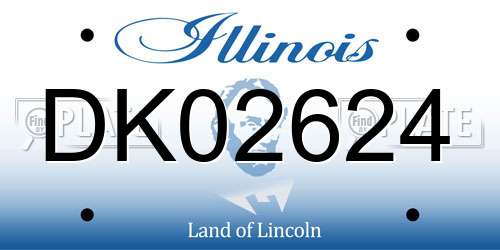 DK02624 Illinois License Plate