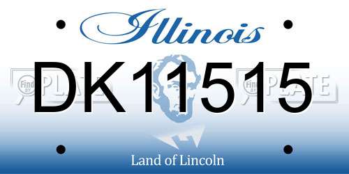 DK11515 Illinois License Plate