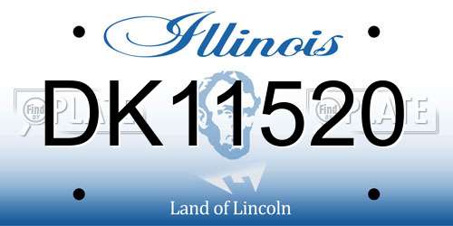 DK11520 Illinois License Plate