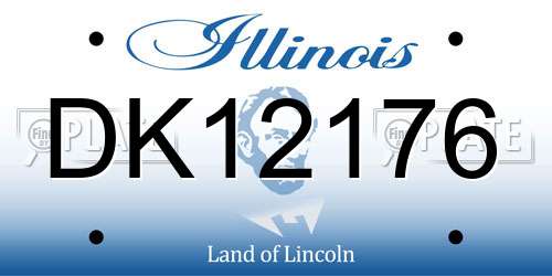 DK12176 Illinois License Plate