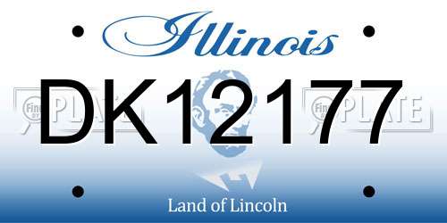DK12177 Illinois License Plate