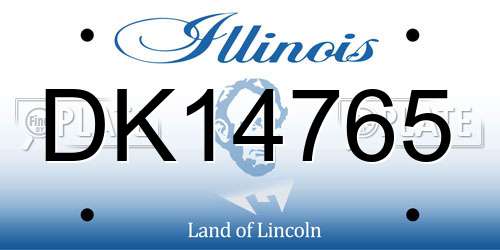 DK14765 Illinois License Plate