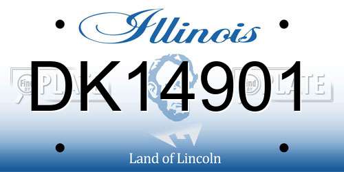 DK14901 Illinois License Plate
