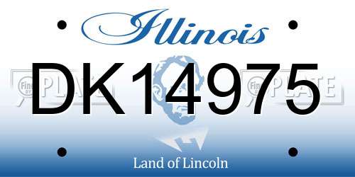 DK14975 Illinois License Plate