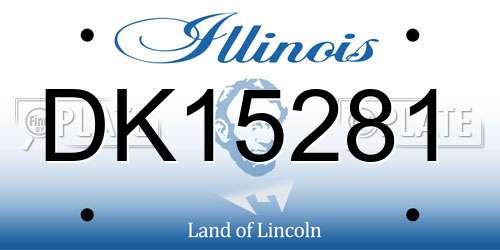 DK15281 Illinois License Plate