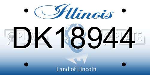 DK18944 Illinois License Plate