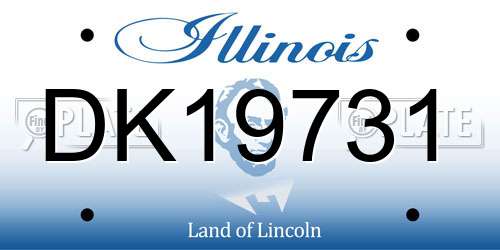DK19731 Illinois License Plate