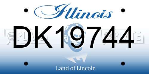 DK19744 Illinois License Plate