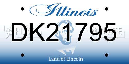 DK21795 Illinois License Plate