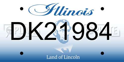 DK21984 Illinois License Plate