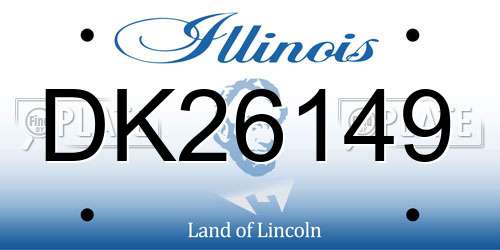 DK26149 Illinois License Plate