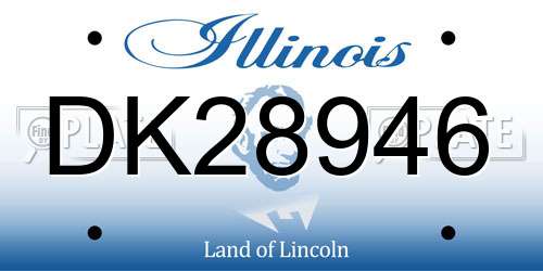 DK28946 Illinois License Plate