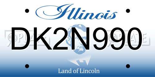 DK2N990 Illinois License Plate