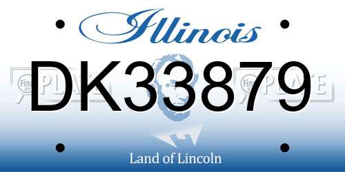 DK33879 Illinois License Plate