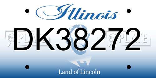DK38272 Illinois License Plate