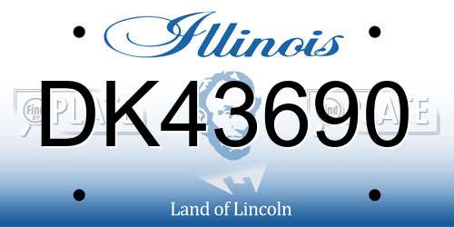 DK43690 Illinois License Plate