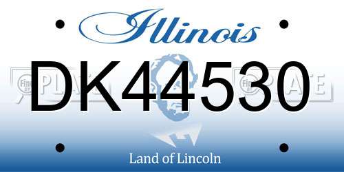 DK44530 Illinois License Plate