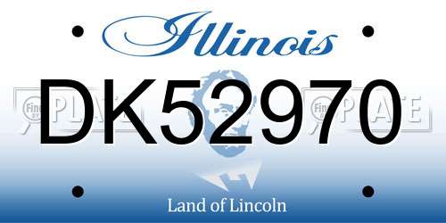 DK52970 Illinois License Plate