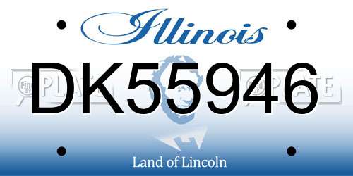 DK55946 Illinois License Plate