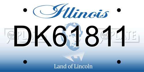 DK61811 Illinois License Plate