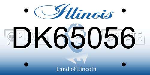 DK65056 Illinois License Plate