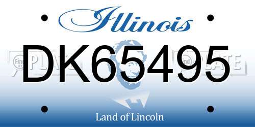 DK65495 Illinois License Plate