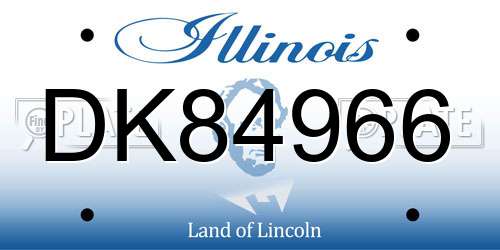 DK84966 Illinois License Plate