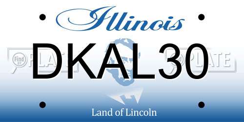 DKAL30 Illinois License Plate