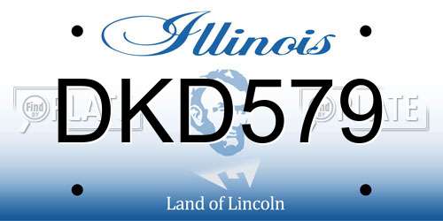 DKD579 Illinois License Plate