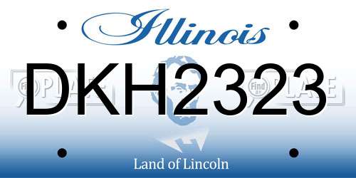 DKH2323 Illinois License Plate