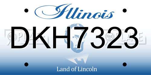 DKH7323 Illinois License Plate