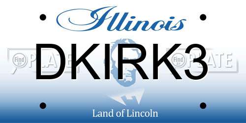 DKIRK3 Illinois License Plate