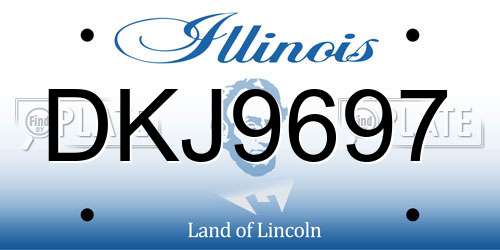 DKJ9697 Illinois License Plate