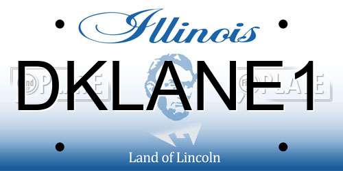 DKLANE1 Illinois License Plate