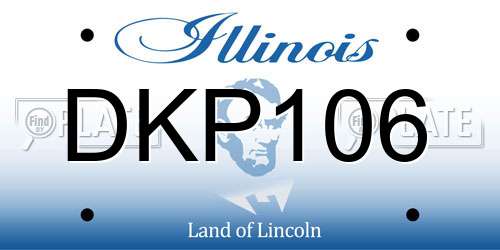 DKP106 Illinois License Plate