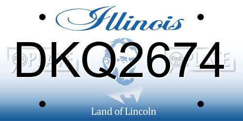 DKQ2674 Illinois License Plate