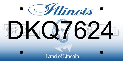 DKQ7624 Illinois License Plate