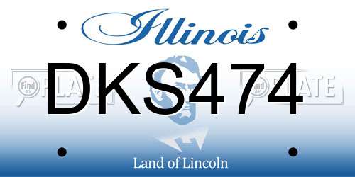 DKS474 Illinois License Plate