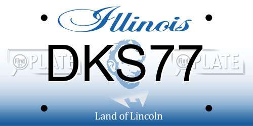 DKS77 Illinois License Plate