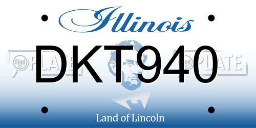 DKT940 Illinois License Plate
