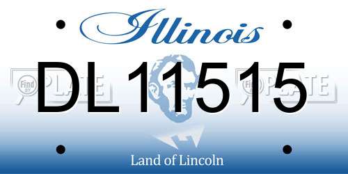 DL11515 Illinois License Plate