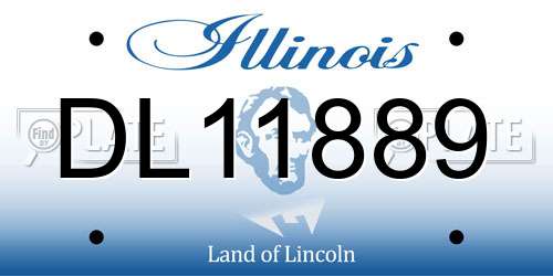 DL11889 Illinois License Plate