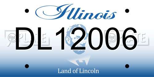 DL12006 Illinois License Plate